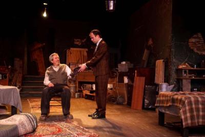 Joe Cronin and Daniel Beecher in The Caretaker